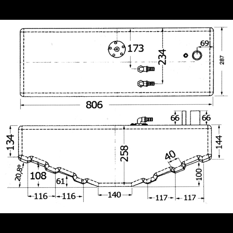 SERBATOIO CARBURANTE LT.40 - 2323180 - SIC DIVISIONE ELETTRONICA