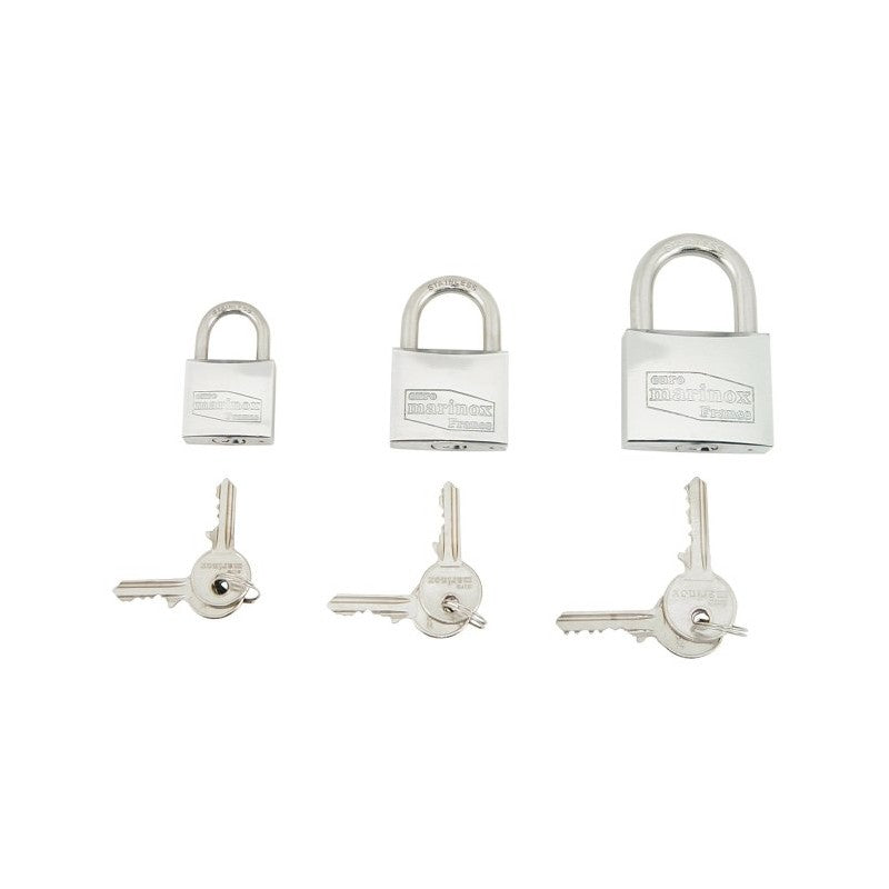 SET 3 LUCCHETTI INOX 40MM 1 CHIAV - P203971 - PLASTIMO