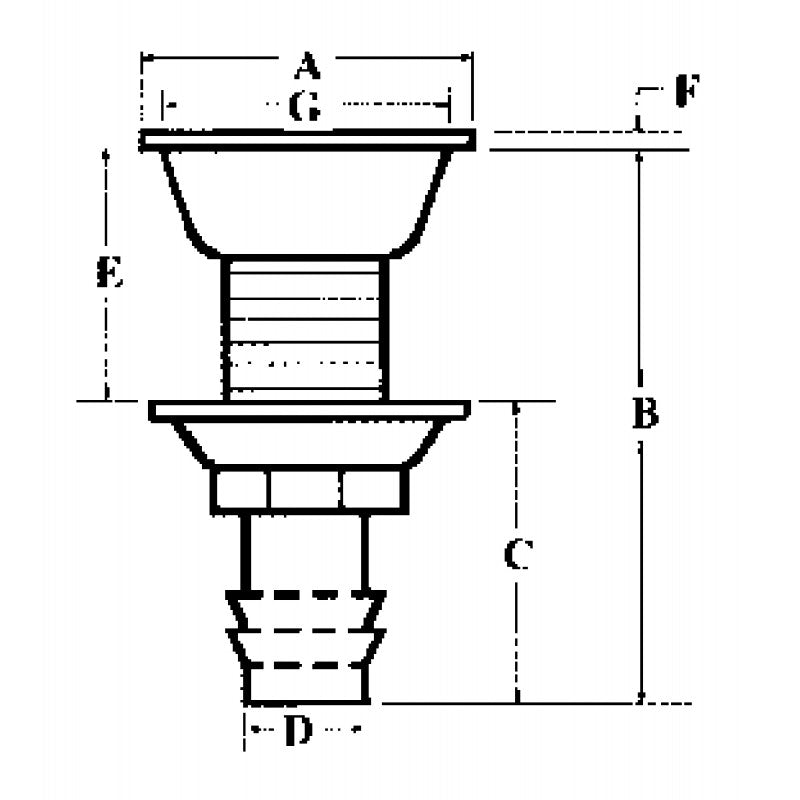 SFIATO INOX 316 INCASSO Ø MM.20 - 2320215 - MARINE TOWN
