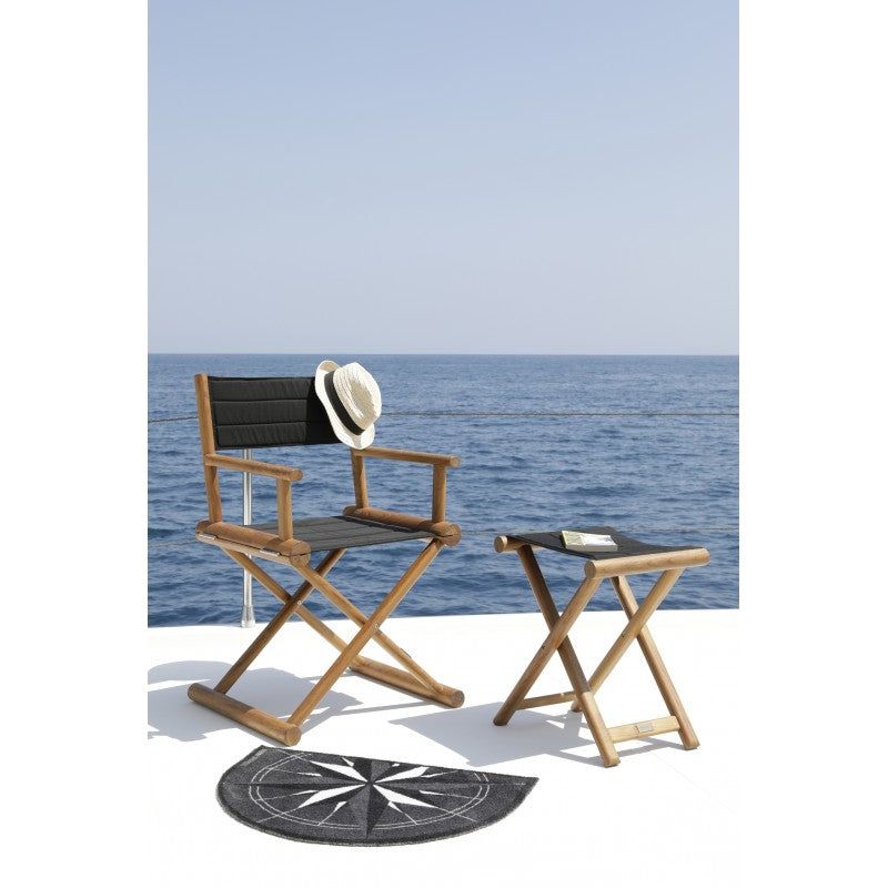 SGABELLO PIEGHEVOLE NERO - 2163001NG - MARINE BUSINESS