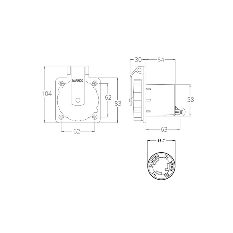 SPINA INOX 16 AMP. - 3939612 - MARINCO