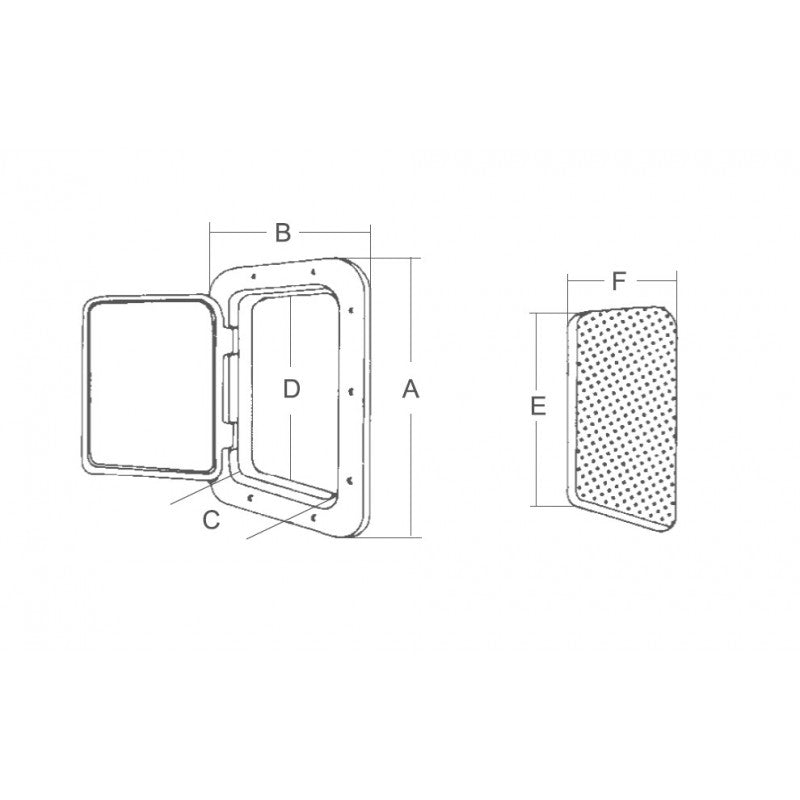 SPORTELLO MM. 270X370 c. SERRATURA - 2525937 - CEREDI