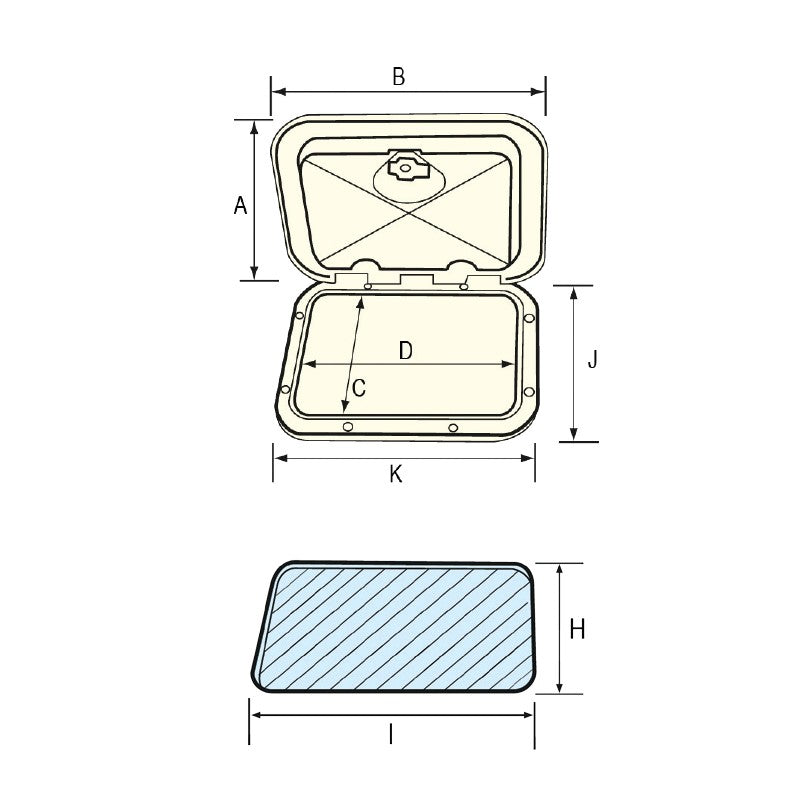 SPORTELLO C/SERRATURA BIANCO - 2523940 - NUOVA RADE