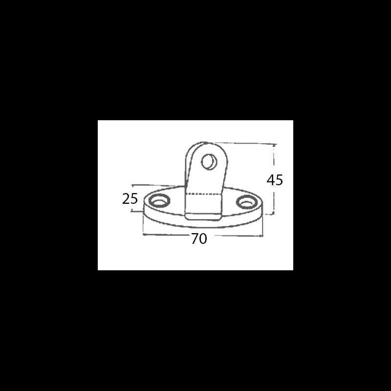 SUPPORTO A FORCELLA INOX SNODATO - 6565380 - FORNITURE NAUTICHE ITALIANE