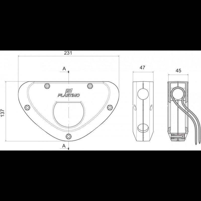 SUPPORTO MOTORE FUORIBORDO BIANCO - P61535 - PLASTIMO