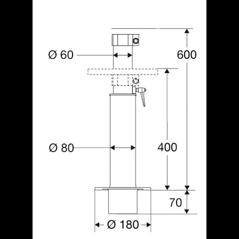 SUPPORTO TELESCOPICO MM.400/600 - 6363323 - BARKA