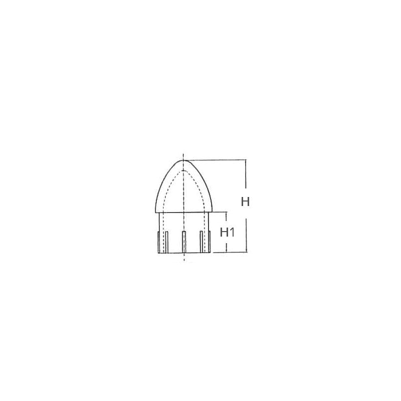 TAPPO TERMINALE PER TUBI Ø MM.22 - 2929010 - FORNITURE NAUTICHE ITALIANE