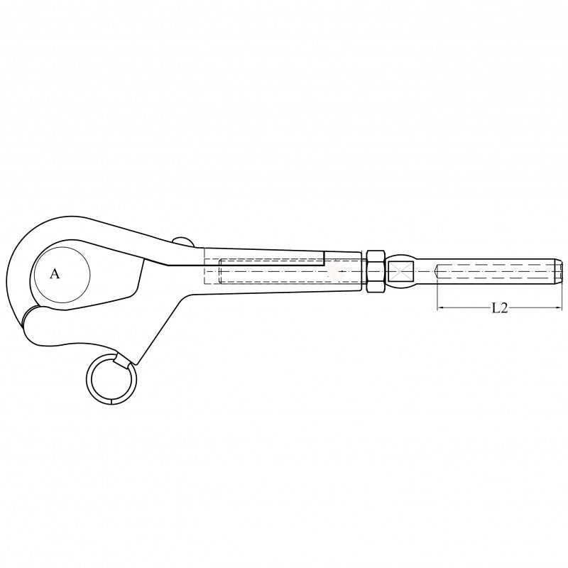 TENDITORE A PELLICANO Ø MM. 4 M8 - 0606454 - FORNITURE NAUTICHE ITALIANE