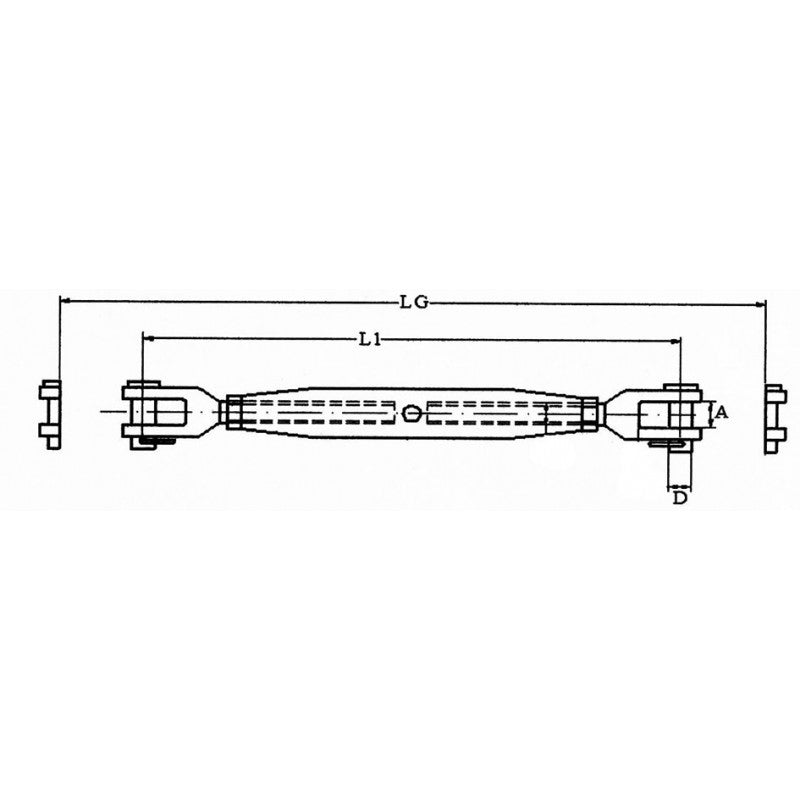 TENDITORE INOX M12 FORCELLA - 0606532 - FORNITURE NAUTICHE ITALIANE
