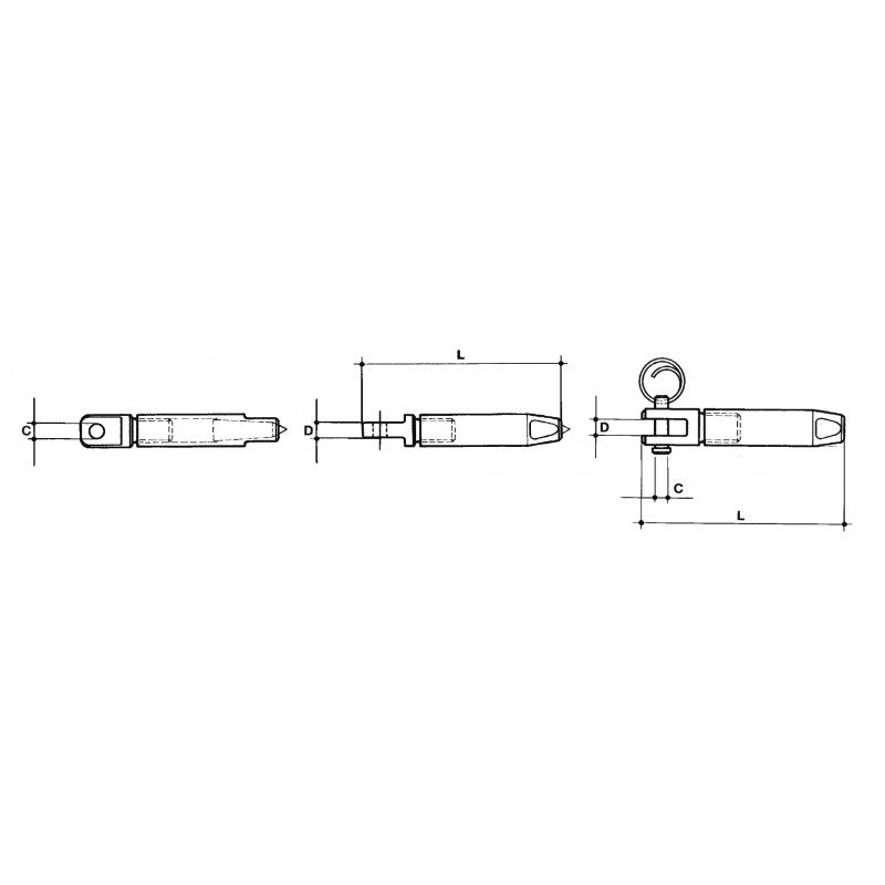 TERMINALE OCCHIO PARAFIL Ø MM.7 - 0600107 - MAVI MARE