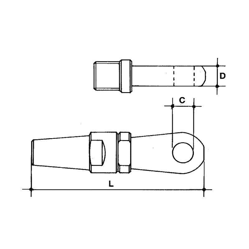 TERMINALE RAPIDO AD OCCHIO Ø MM.6 - 0606406 - MAVI MARE