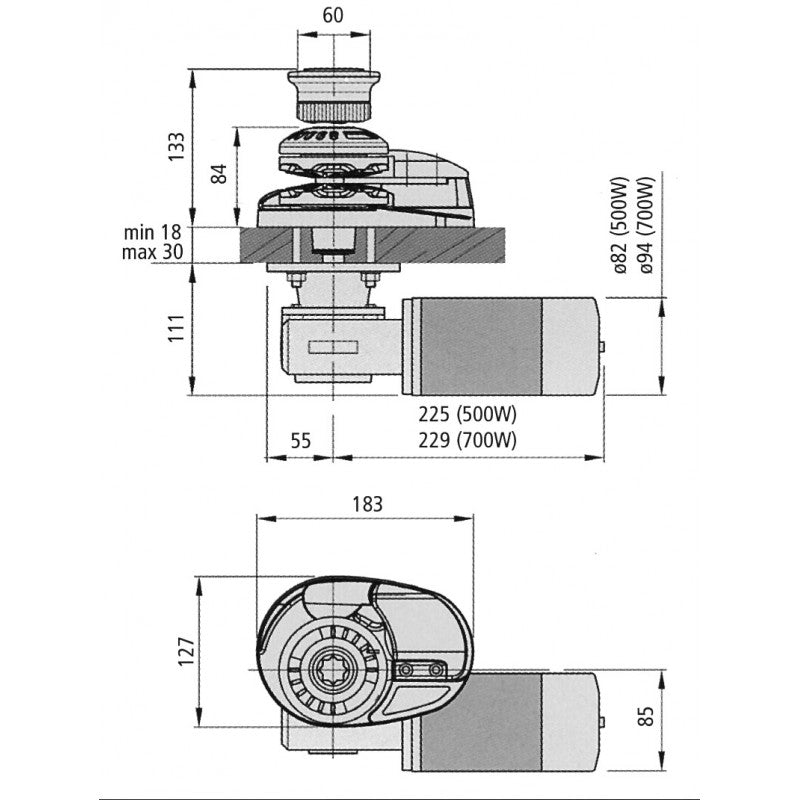 X1 800W 12V.  C/CAMPANA mm.8 - 0303208 - LOFRANS