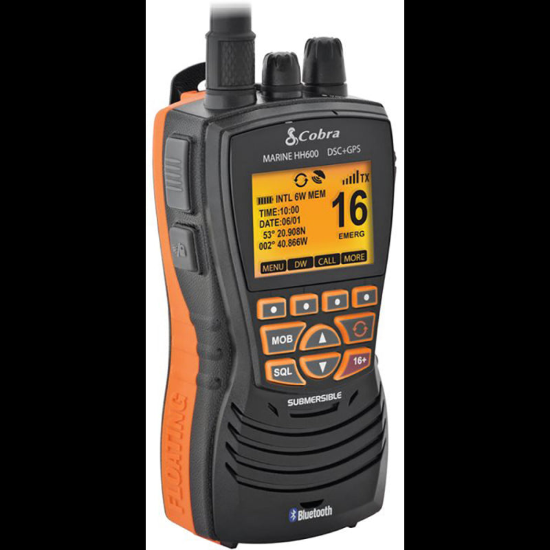 VHF COBRA MR HH600 GPS BT EU NERO - 5551160 - COBRA MARINE
