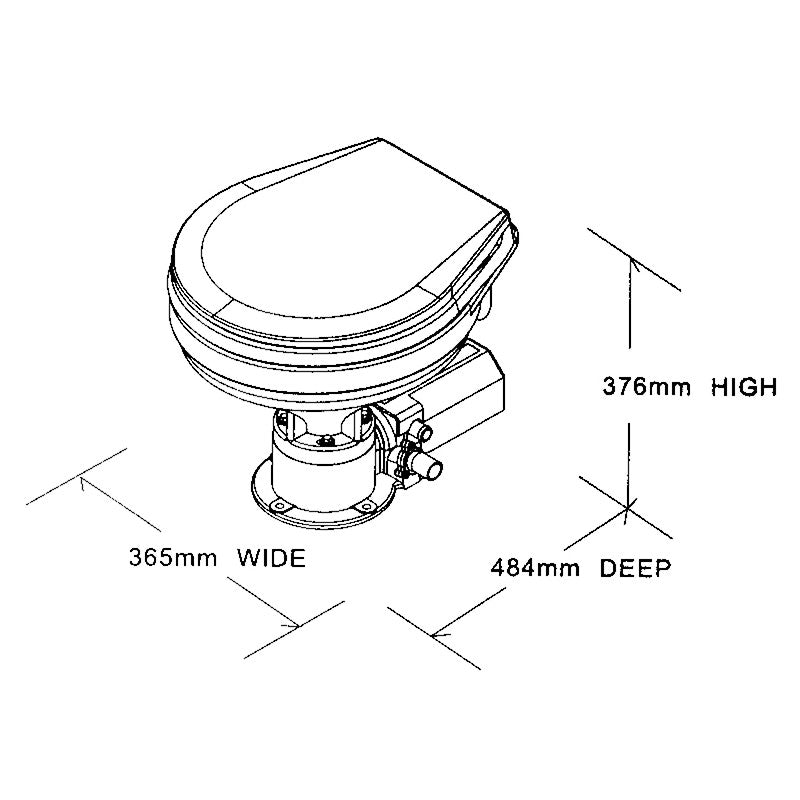 WC ELETTRICO TMC 24V. LARGE - 2424844 - FORNITURE NAUTICHE ITALIANE