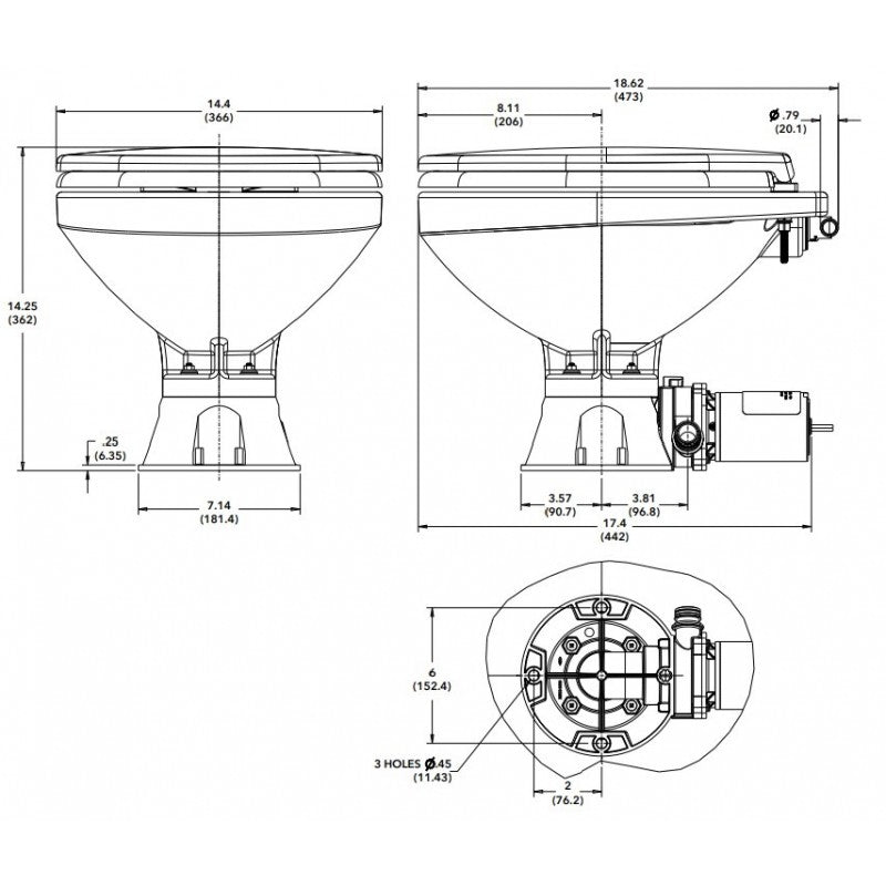 WC JABSCO QUIET ACQUA SALATA 24 V - 2424868 - JABSCO