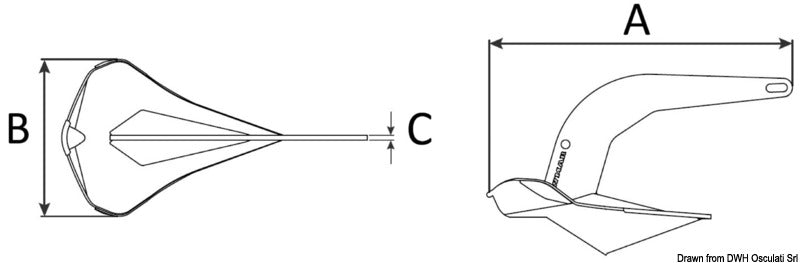 Ancora Epsilon inox 50 kg