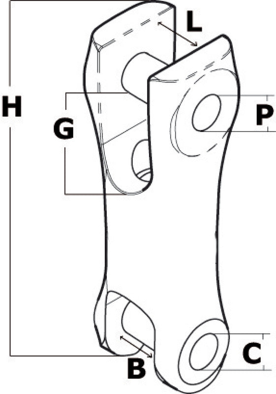 Giunto inox per catena 6-8 mm
