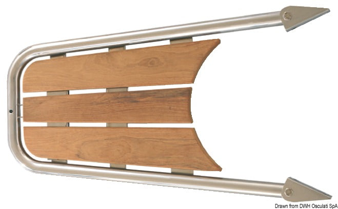 Delfiniera teak con scaletta