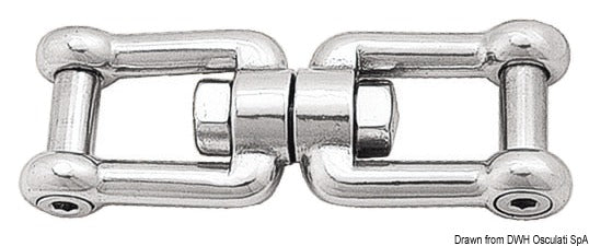 Girella inox grillo/grillo con perno a filo 6 mm