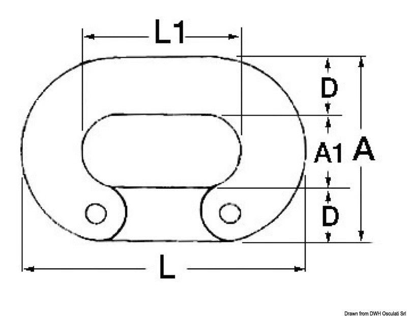 Falsa maglia inox a 4 perni