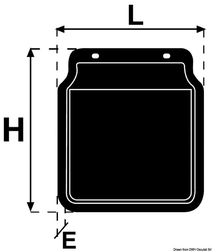 Paraspruzzi per parafanghi da 200 mm