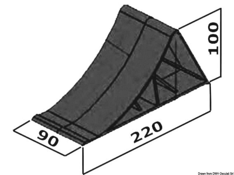 Supporto + cuneo plastica nera