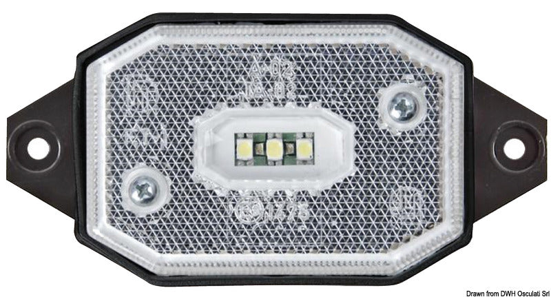 Fanale posizione LED anteriore luce bianca staffa