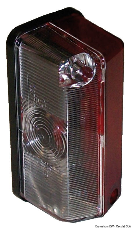 Fanale d\'ingombro base piana bianco/rosso