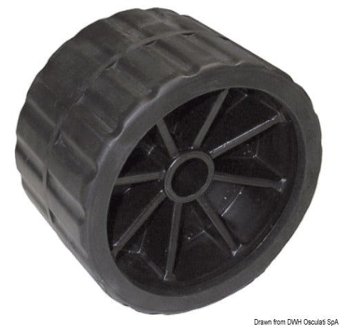 Rullo laterale nero 75 mm Ø foro 17 mm