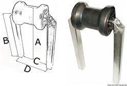 Rullo centrale piccolo tubo 40 x 40 mm