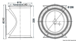 Tunnel per elica di poppa Lewmar Ø 140 mm