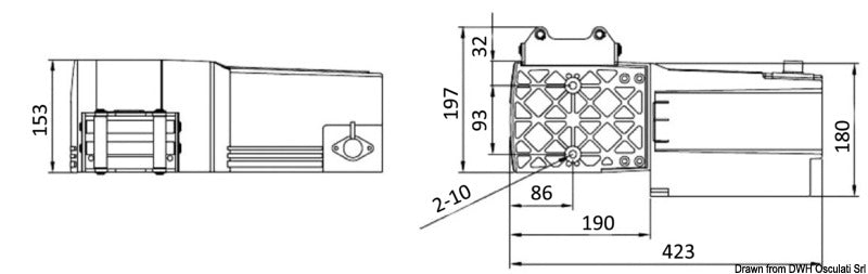 Arganello elettrico 2400 Kg 1200W 24V