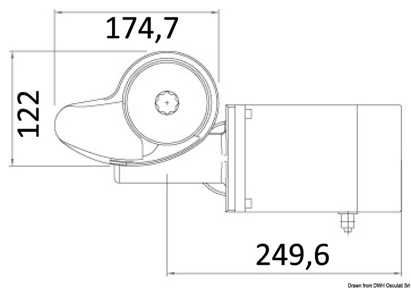 Verricello ITALWINCH Smart 1000W 12V - 8mm alto c/campana