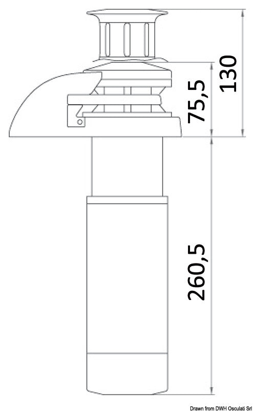 Verricello ITALWINCH Smart V 500W 12V - 6mm ISO basso