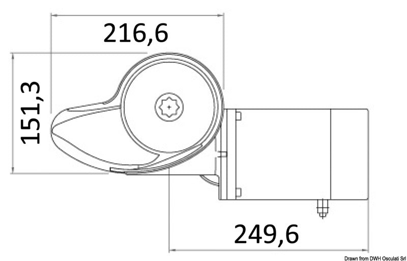 Verricello ITALWINCH Smart Plus 1000W 24V - 8mm basso