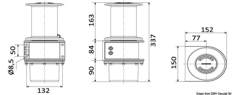 Verricello da garage 24v 9mt x 8mm