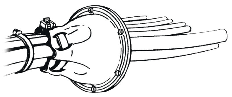 Cuffia e ghiera passacavi PVC bianca