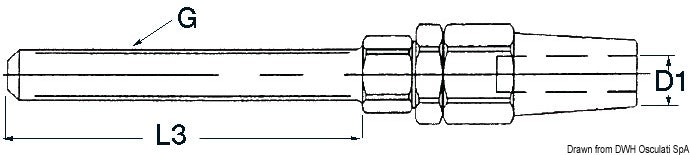 Terminale inox tenditore Ø 6mm
