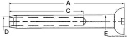 Terminale inox, testa Ø 8 mm