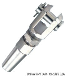 Terminale inox forcella Ø 4 mm