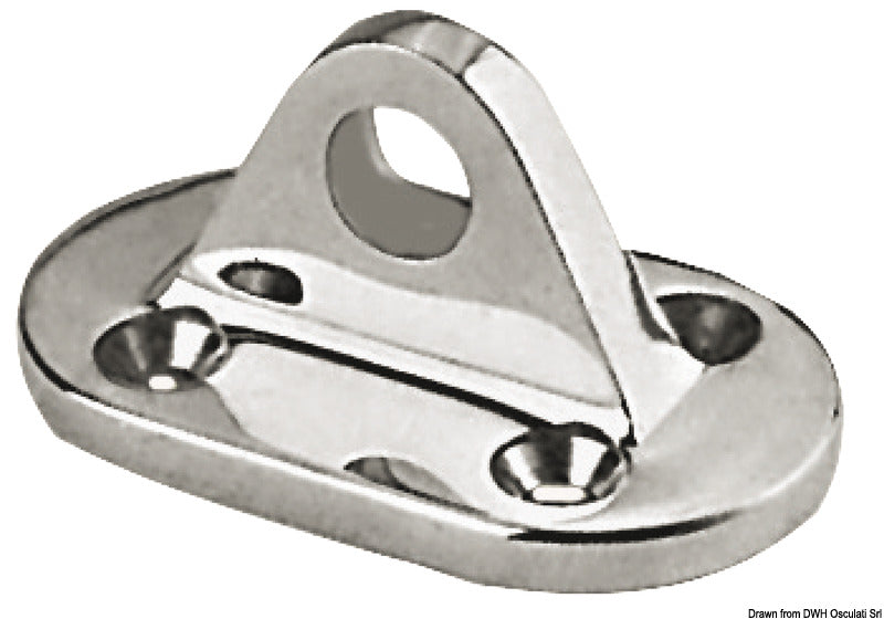 Basetta inox per lifeline occhio 10 mm