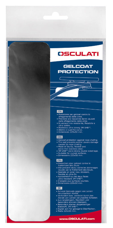 Protezione adesiva sfregamento in inox 50 x 225 mm