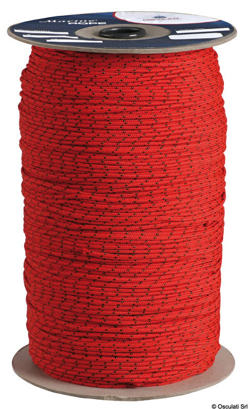 Treccia fluorescente mm 4 rossa