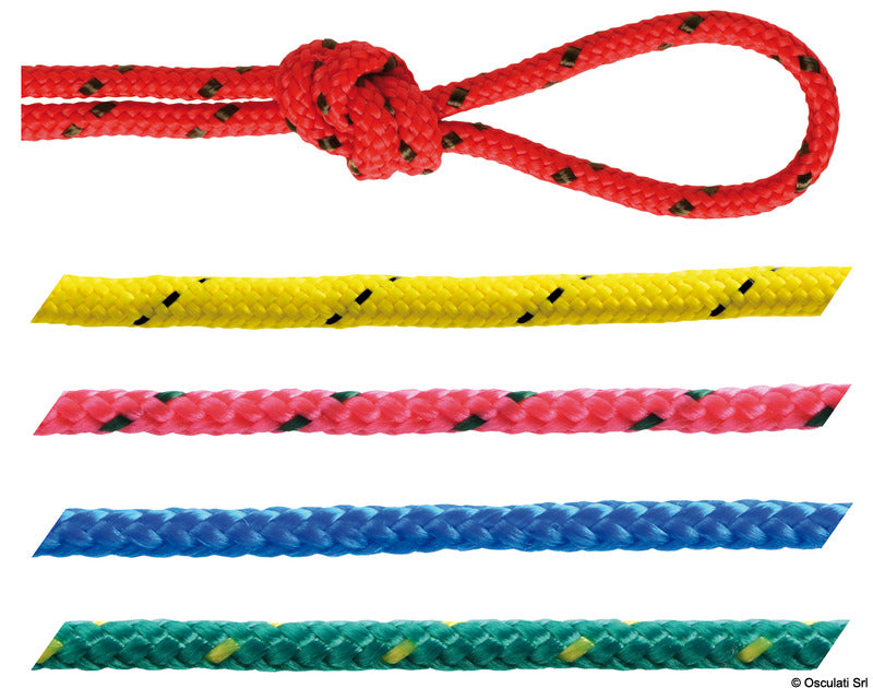 Treccia fluorescente mm 4 rossa