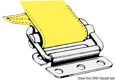 Fibbia inox 50 mm aperta