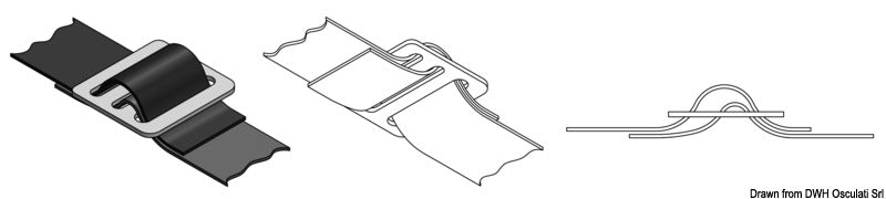 Fibbia inox 3 passaggi mm 50