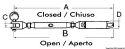 Tenditore draglie per cavi 5/6 mm