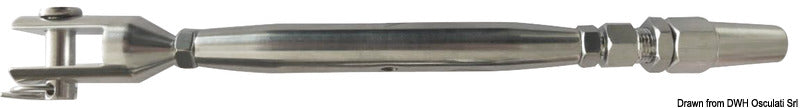 Tenditore con terminale a doppio cono 4 mm