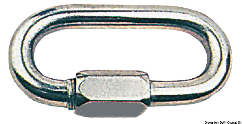 Moschettone inox a vite mm 6