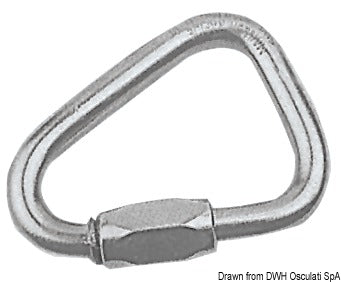 Moschettone a delta con vite 4,5 mm